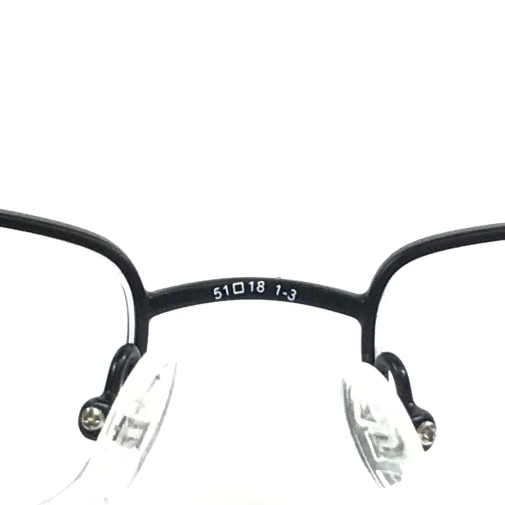 Adensco Eyeglasses Frames ANTHONY RX1 Black Brown Rectangle Half Rim 51-18-140